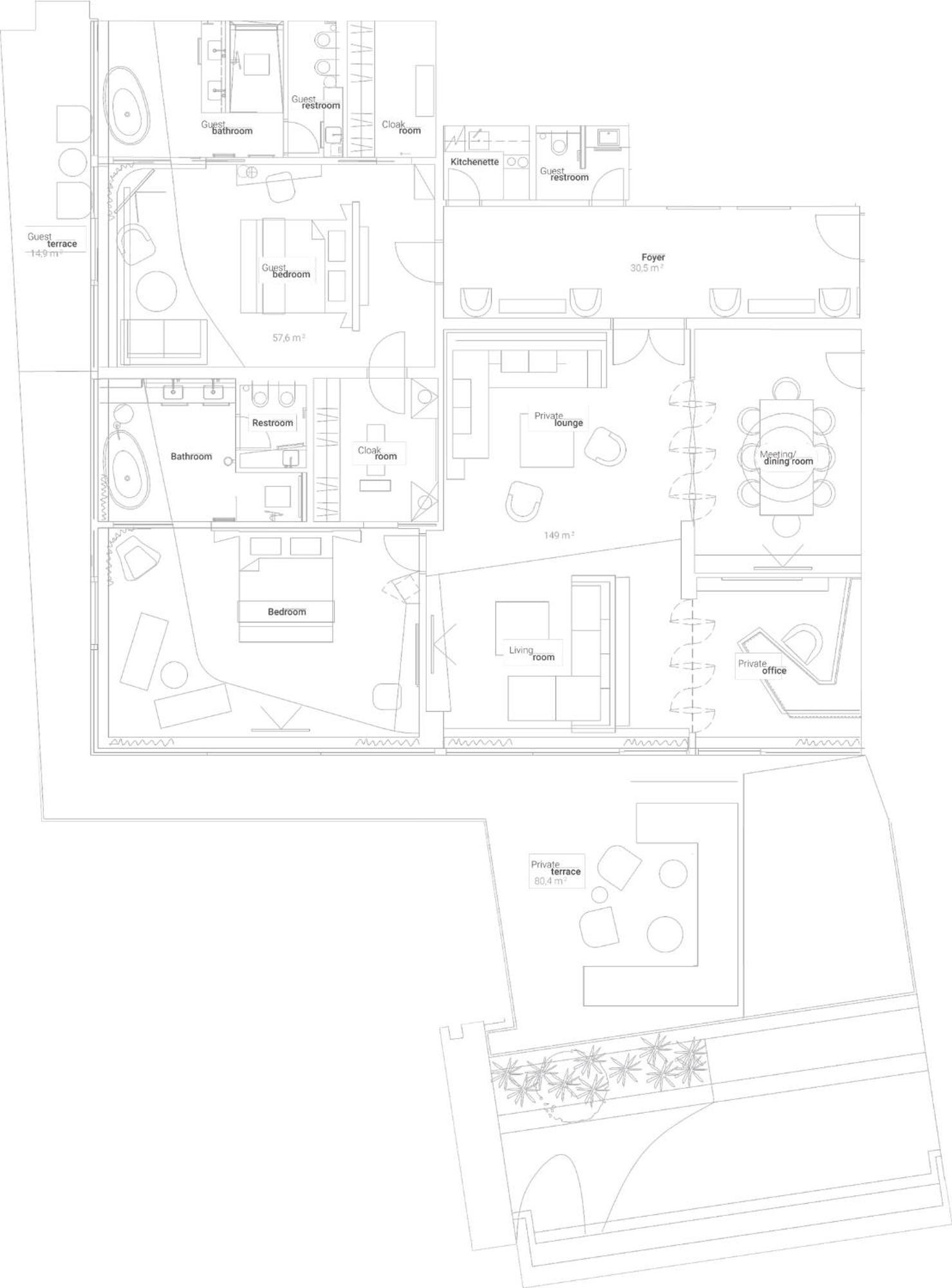 The President Hotel Prague Phòng bức ảnh Floor plan of the house